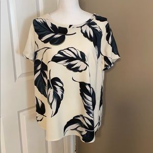 Ann Taylor Leaf Print Top